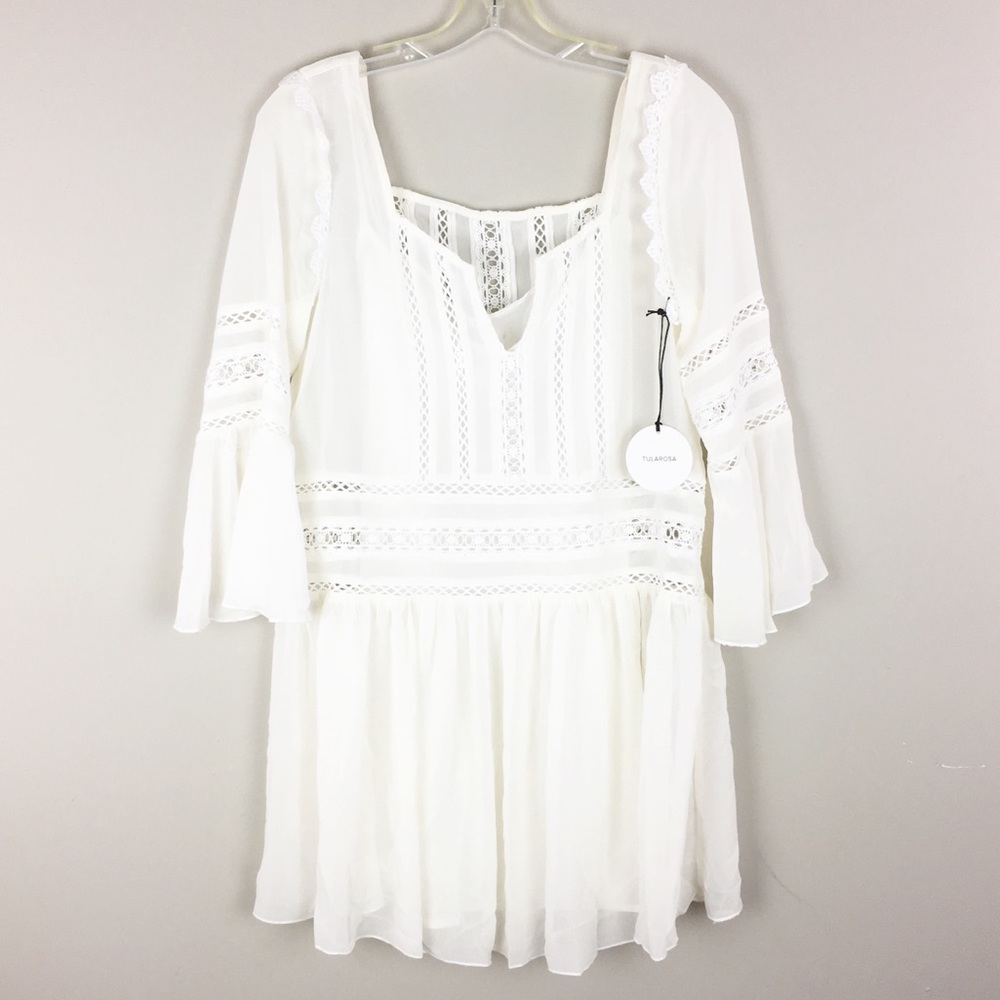 Tularosa | White Layered Boho Dress - E39